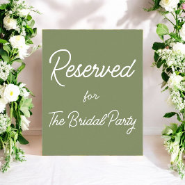 Poster Sage Green - Sinal de casamento reservado