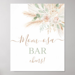 Poster Sage Green Tropical Mimosa Bar
