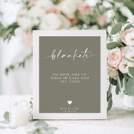 Poster Sage Green Weds Para Ter E Para Manter Sinal Bebid