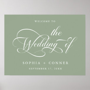 Poster Sage Green Welcome Sage - Sinal de Boas-vindas Ele