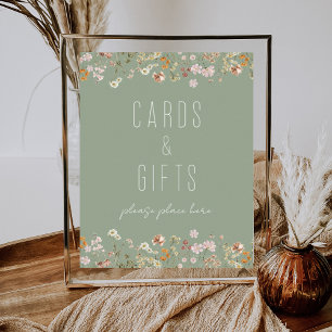 Poster Sage Green Wildflower Cards