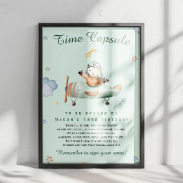 Poster Sage Little Aviator Time Capsule Milestone
