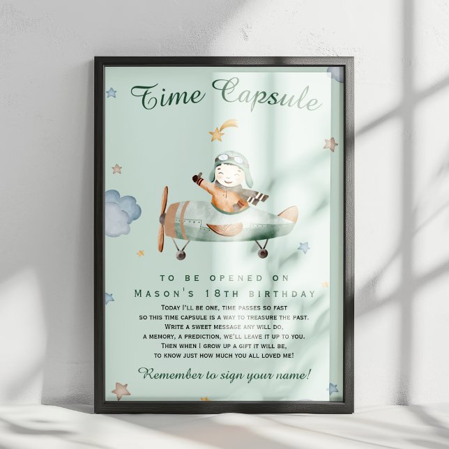 Poster Sage Little Aviator Time Capsule Milestone (Criador carregado)