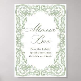Poster Sage Ornamentado do Renascimento Sage Sinal de Bar
