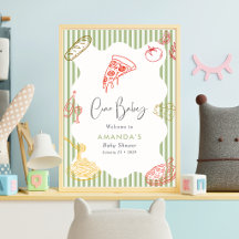 Sage Verde Ciao Baby Pizza Italiana Chá de Bebê 