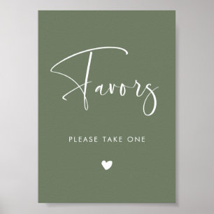 Poster Sage Verde do Elegante Modern Dark Sage