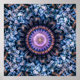 Poster Sagitário A Mandala de Arte Espacial Abstrata Lumi