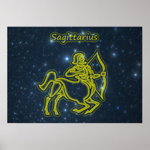 Póster Sagitário brilhante