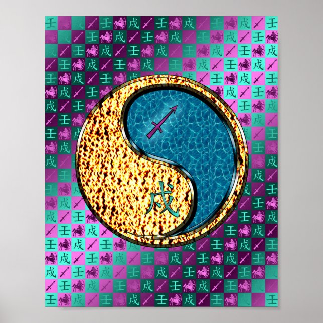 Poster Sagitário e Cão Água (Frente)