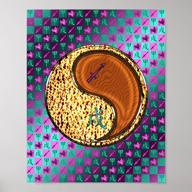 Poster Sagitário e Cão de Madeira (Frente)