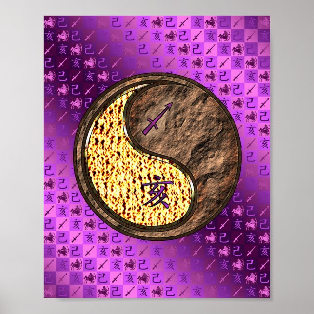 Poster Sagitário e Carro da Terra (Frente)