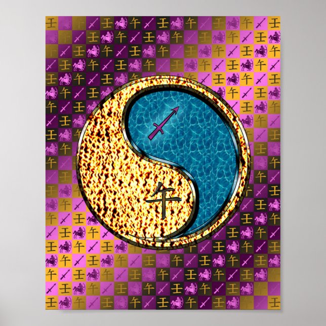 Poster Sagitário e Cavalo Água (Frente)