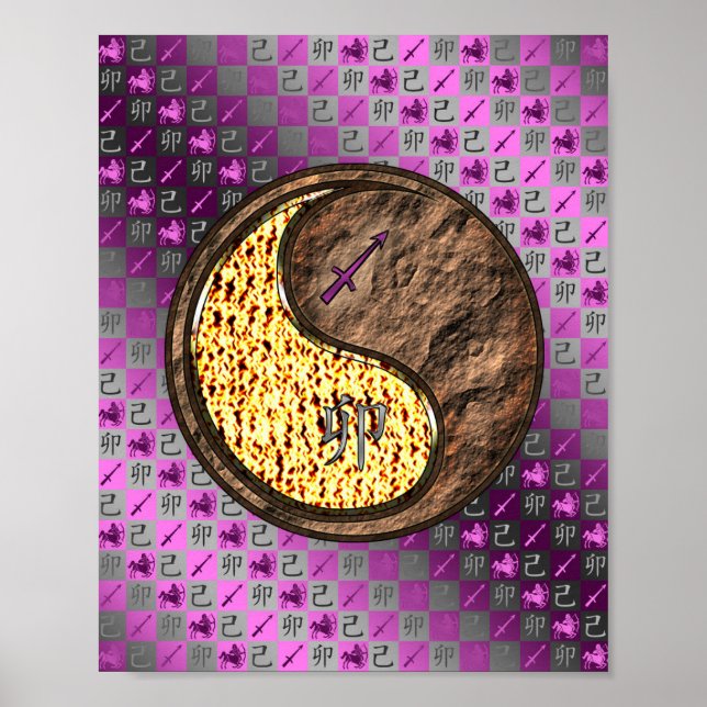 Poster Sagitário e Coelho da Terra (Frente)