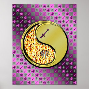 Poster Sagitário e Coelho Metálico