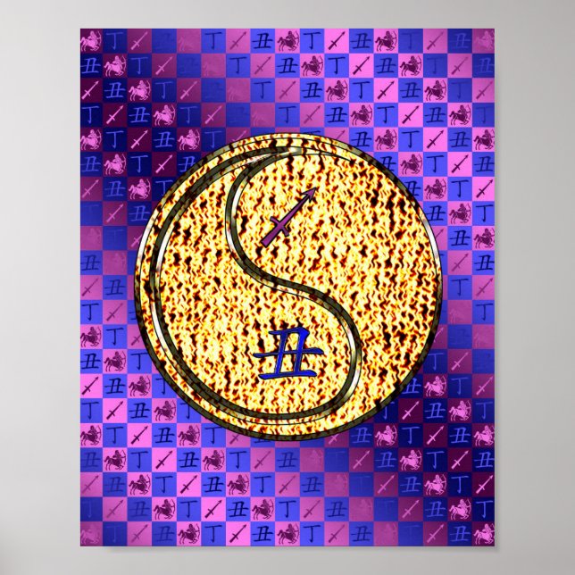 Poster Sagitário e Ox de Fogo (Frente)