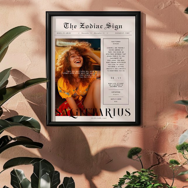 Poster Sagitário | Jornal de Fotografia da Astrologia Zod (Criador carregado)