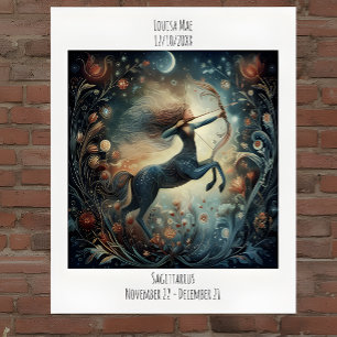 Poster Sagitário Nome de Astrologia Zodiacal & Aniversári
