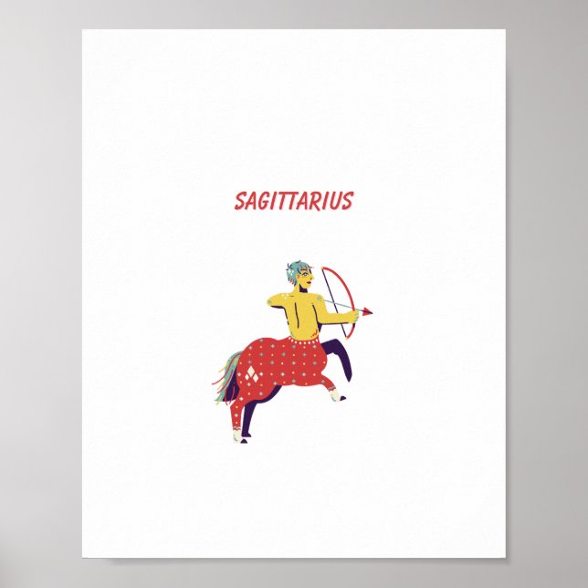 Poster Sagitário Rosa, zodíaco, signo estelar (Frente)