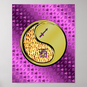 Poster Sagittarius & Metal Rooster