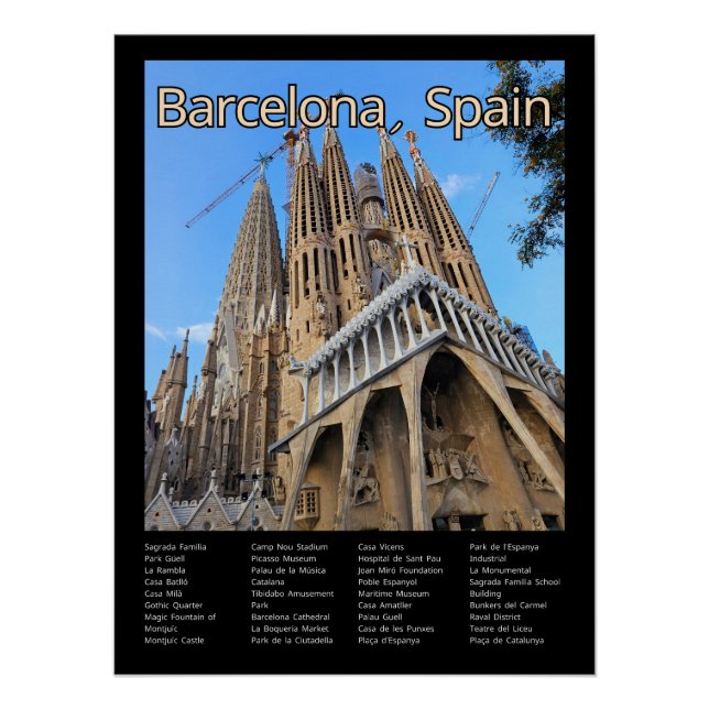 Póster Sagrada Família, Barcelona (Frente)