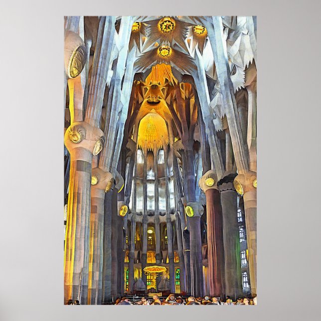 Poster Sagrada Família. Interior. Ver 15. (Frente)