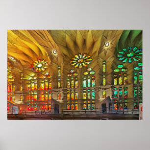 Poster Sagrada Família. Interior. Ver 19.