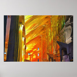 Poster Sagrada Família. Interior. Ver 2.