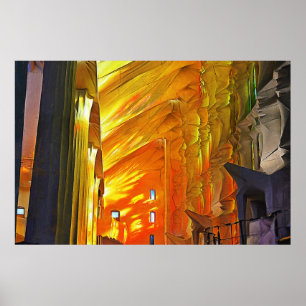 Poster Sagrada Família. Interior. Ver 2.