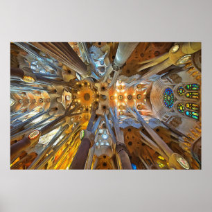 Poster Sagrada Família. Interior. Ver 20.
