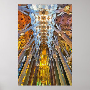 Poster Sagrada Família. Interior. Ver 21.