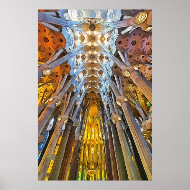 Poster Sagrada Família. Interior. Ver 21. (Frente)