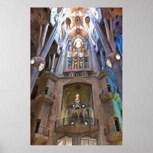 Poster Sagrada Família. Interior. Ver 25.