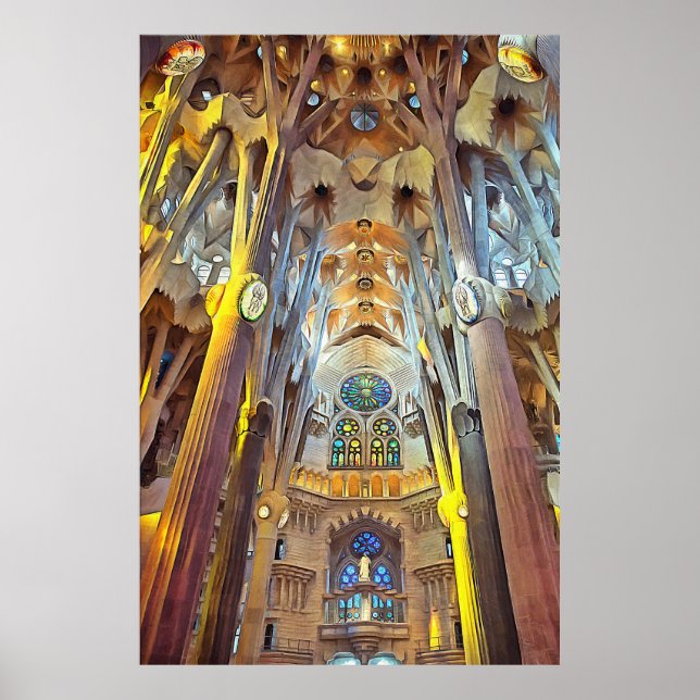 Poster Sagrada Família. Interior. Ver 29. (Frente)