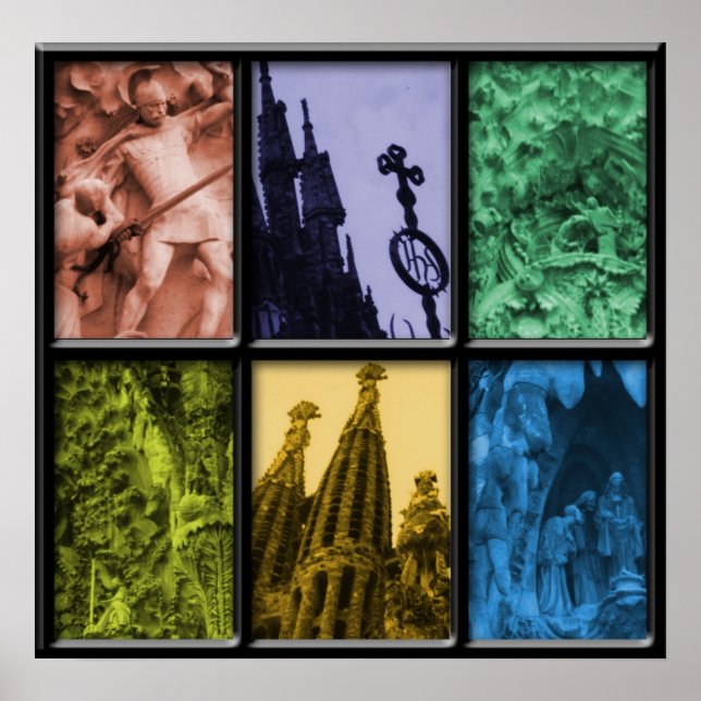 Poster Sagrada Familia Montage (Frente)
