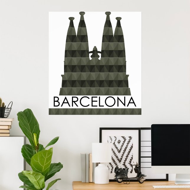 Poster Sagrada Geométrica Moderna Familia Barcelona Skyli (Criador carregado)