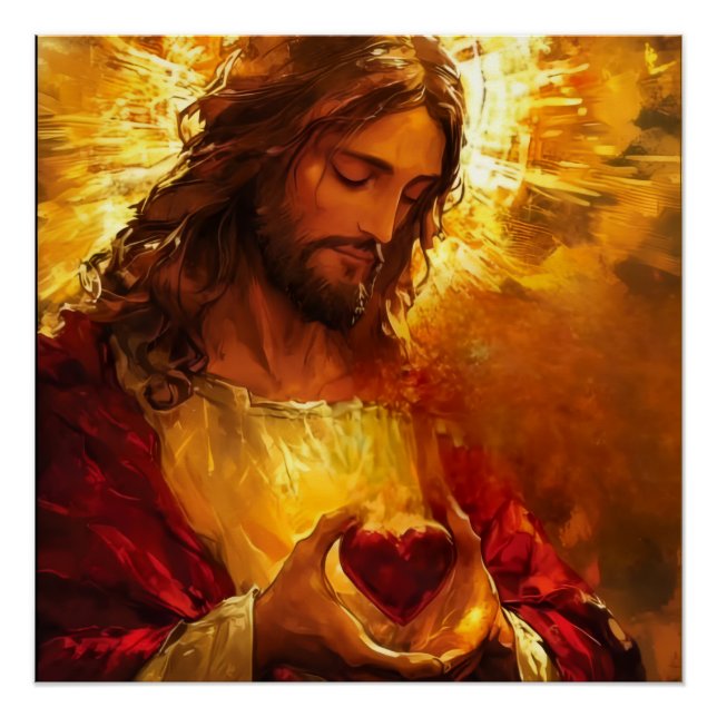 Póster Sagrado Coração de Jesus (Frente)