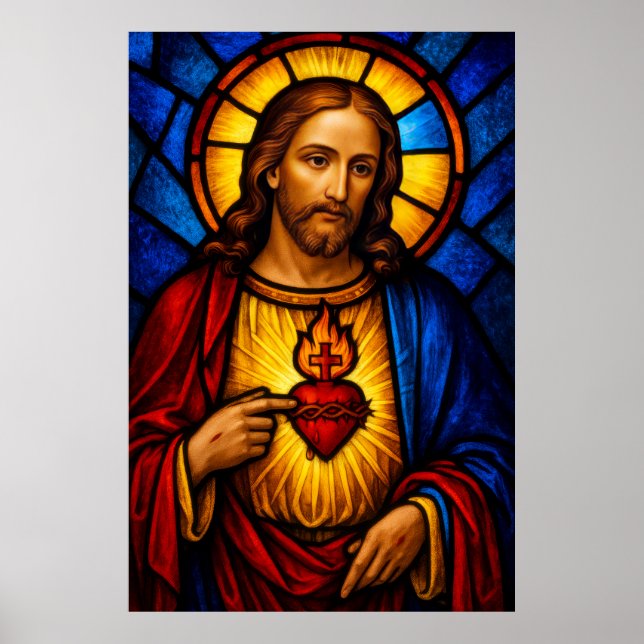 Poster Sagrado Coração de Jesus (Frente)