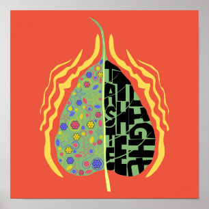 poster sagrado fig folha artística