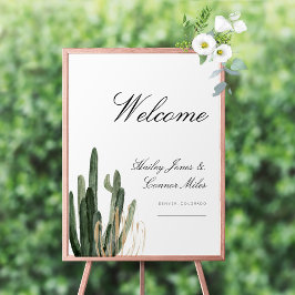 Poster Saguaro Cactus Sinal de Boas-vindas ao Deserto Mod