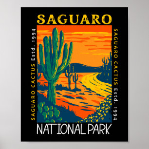 Poster Saguaro National Park Arizona Vintage se aflita