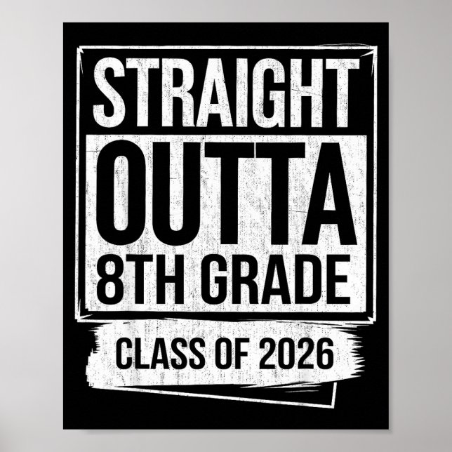 Poster Sai direto da 8ª série turma de 2026 (Frente)