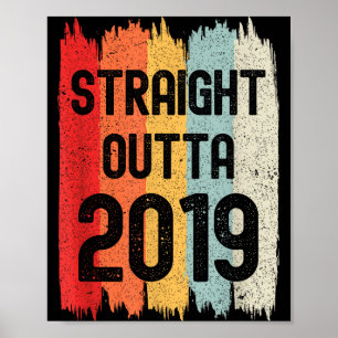 Poster Sai direto de 2019 Piadas Aniversário Retro Incrív