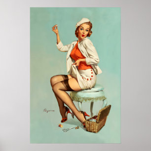 Poster Saia de Costura em Estilo Vintage Uma Costura no T