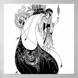 Poster Saia de Pavão Beardsley Nouveau