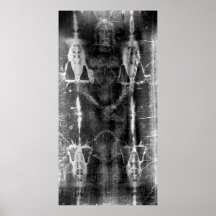 Poster Saia de Turin, negativo frontal da vista