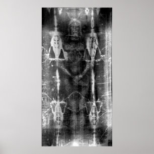 Poster Saia de Turin, negativo frontal da vista