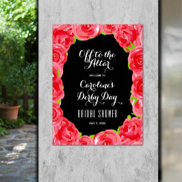 Poster Saia para o Chá de panela Altar Derby Bem-vindo