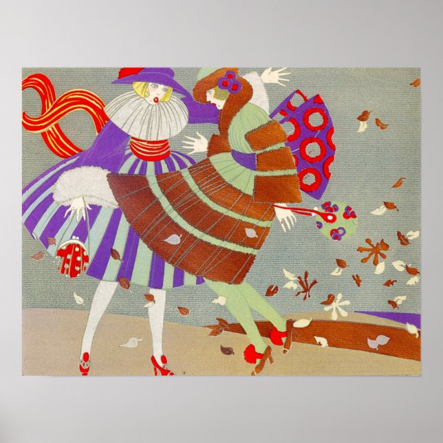 POSTER SAÍDAS DO OUTONO E DESIGNADOR DE CUSTO DE VENTO/MO (Frente)