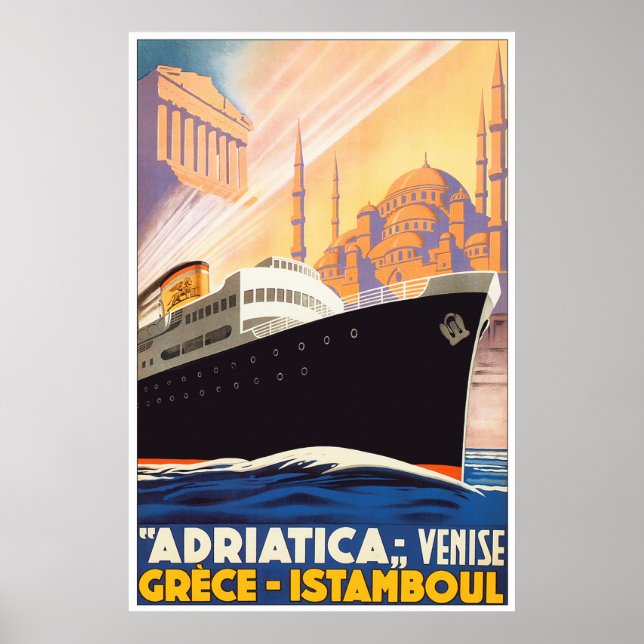 Póster Sail The Adriatica Vintage Design (Frente)