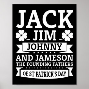 Poster Saint Patricks Day Engraçado Jack Jim Johnny James